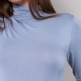 Body collo alto in modal - DENIM - HU57