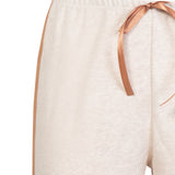 Pigiama con scollo a V e pantalone con tasche - MILK MELANGE - IB12