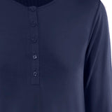 Camicia da notte con scollo serafino - BLU - VP27