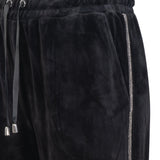 Pantaloni a gamba larga con tasche e strass - NERO - CI61