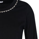 Maglia girocollo con perline e strass - TS52