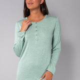 Camicia da notte serafino L 95 - SALVIA MELANGE - A - SALVIA MELANGE - MC27