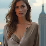 Camicia da notte serafino L 95 - TORTORA MELANGE - A - TORTORA MELANGE - MC27