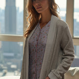 Vestaglia con cintura - GRIGIO MELANGE - SM70