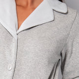 Vestaglia bottoni L. 95 - GRIGIO MELANGE - A - GRIGIO MELANGE - SM71