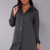 Vestaglia con bottoni - PIOMBO MELANGE - SM71