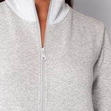 Vestaglia con zip - GRIGIO MELANGE - SM72