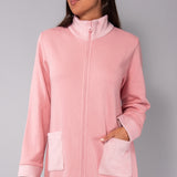 Vestaglia con zip - ROSA ANTICO - SM72