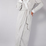 Vestaglia con cintura - GRIGIO MELANGE - SM73