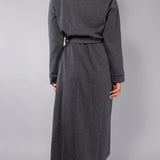 Vestaglia con cintura - PIOMBO MELANGE - SM73
