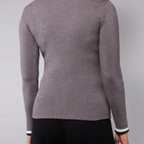 Maglia a coste con zip -  - AS51