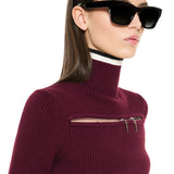 Maglia a coste con zip -  - AS51