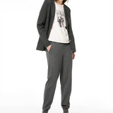 Maglia con stampa e borchie - BIANCO - BR08