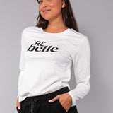 Maglia con stampa e strass - MILK - BR11