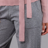 Pantalone ampio a costine - GRIGIO MELANGE - HA60