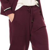Pantalone con polsino a costine - BORDEAUX - HA61