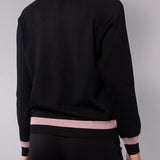 Felpa con zip in viscosa - NERO - LM52