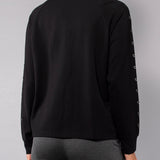 Felpa con zip e borchie - NERO - MA50