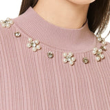 Maglia manica corta con strass - ROSA - PI53