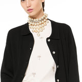 Maglia con strass fiocco - MILK - RG04