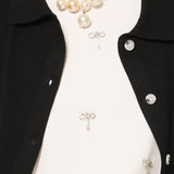 Maglia con strass fiocco - MILK - RG04