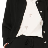 Cardigan con bottoni viscosa - NERO - SO70