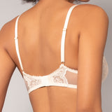 Reggiseno francese con ferretto in tulle ricamato - MILK - OF22