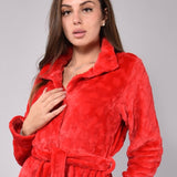 Vestaglia con bottoni - ROSSO - ST75