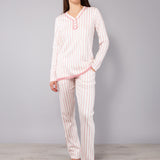 Pigiama lungo serafino - MILK - TT11