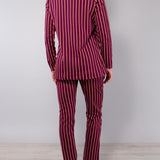 Pigiama lungo aperto - PRUGNA - TT13