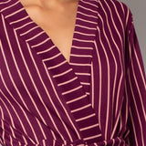 Vestaglia con cintura - PRUGNA - TT70