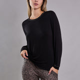 Pigiama Lungo Girocollo Viscosa Camouflage - NERO - CA12