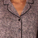 Pigiama Lungo Aperto Viscosa Camouflage - NERO - CA13
