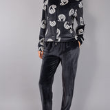 Tuta con Zip Ciniglia Paisley - PIOMBO - CC11