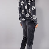 Tuta con Zip Ciniglia Paisley - PIOMBO - CC11