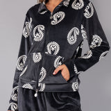 Tuta con Zip Ciniglia Paisley - PIOMBO - CC11