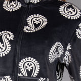 Tuta con Zip Ciniglia Paisley - PIOMBO - CC11