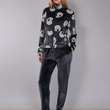 Tuta con Zip Ciniglia Paisley - PIOMBO - CC11