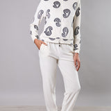Tuta con Zip Ciniglia Paisley - MILK - CC11