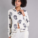 Tuta con Zip Ciniglia Paisley - MILK - CC11