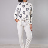Tuta con Zip Ciniglia Paisley - MILK - CC11