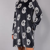 Vestaglia con Zip Ciniglia Paisley - PIOMBO - CC71