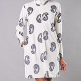 Vestaglia con Zip Ciniglia Paisley - MILK - CC71