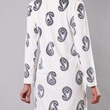 Vestaglia con Zip Ciniglia Paisley - MILK - CC71