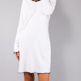 Camicia da Notte Girocollo Caldo Cotone Love - NERO - LO28