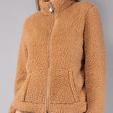 Giacca Corta con Zip Teddy - SABBIA - OR54