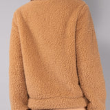 Giacca Corta con Zip Teddy - SABBIA - OR54