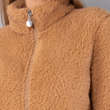 Giacca Corta con Zip Teddy - SABBIA - OR54