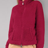 Giacca Corta con Zip Teddy - CILIEGIA - OR54
