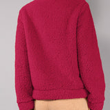 Giacca Corta con Zip Teddy - CILIEGIA - OR54